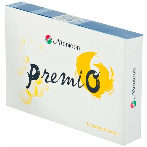 Контактные линзы Menicon PremiO, 6 шт., R 8,3, D -8, бесцветный, 1 уп. фото