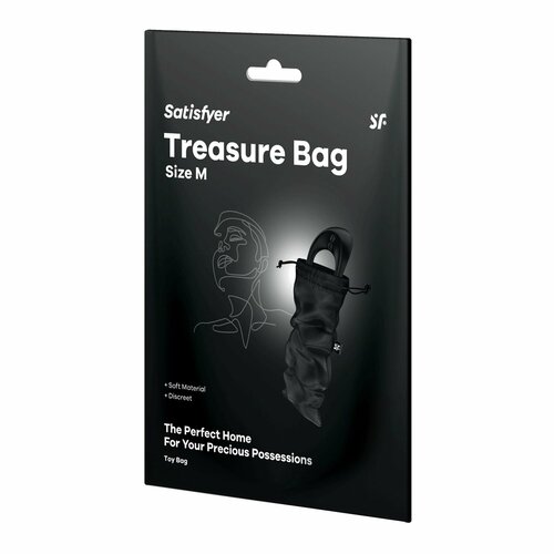 Черный мешочек для хранения игрушек Treasure Bag M фото