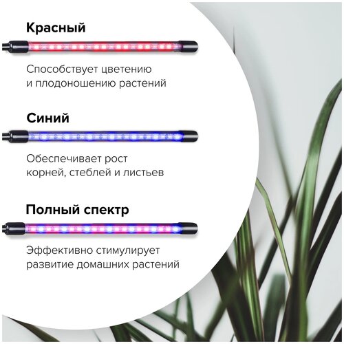 Фитолампа для рассады и растений полного спектра, лампа для растений светодиодная, фито лампа, 2 фитосветильника светодиодных для растений фото