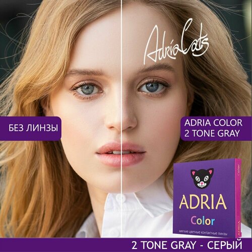 Контактные линзы ADRIA Color 2 tone, 2 шт., R 8,6, D -5,5, gray, 1 уп. фото