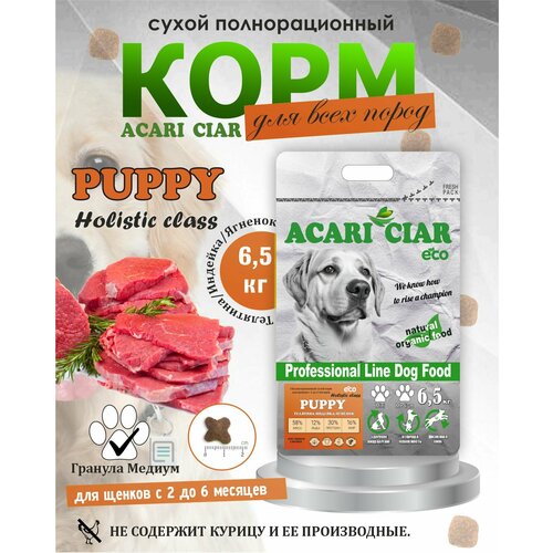 NEW Сухой корм для щенков Acari Ciar Puppy Holistic 6,5 кг (средняя гранула) Акари Киар фото