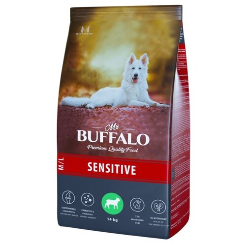 Mr.Buffalo Sensitive (Баффало) 1шт -14кг с ягненком чувст. пищев. сухой для собак средних и крупных пород фото