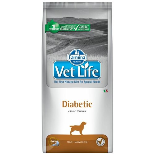 Сухой корм для собак Farmina Vet Life Canine Diabetic 1 уп. х 1 шт. х 12000 г фото