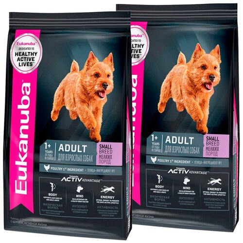 EUKANUBA ADULT SMALL BREED для взрослых собак маленьких пород с птицей (3 + 3 кг) фото