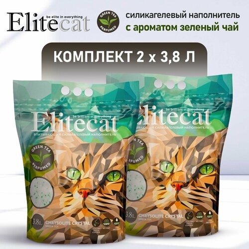 Наполнитель для кошачьего туалета впитывающий силикагель ELITECAT 