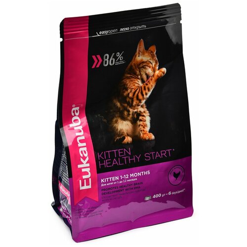 Сухой корм для котят Eukanuba Healthy start, с курицей 400 г фото