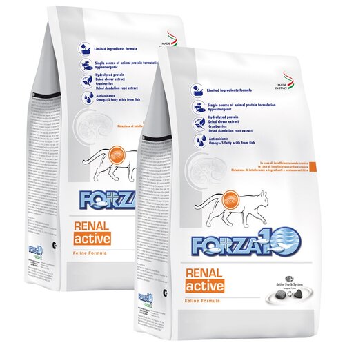 FORZA10 CAT RENAL ACTIVE для взрослых кошек при хронической почечной недостаточности (1,5 + 1,5 кг) фото