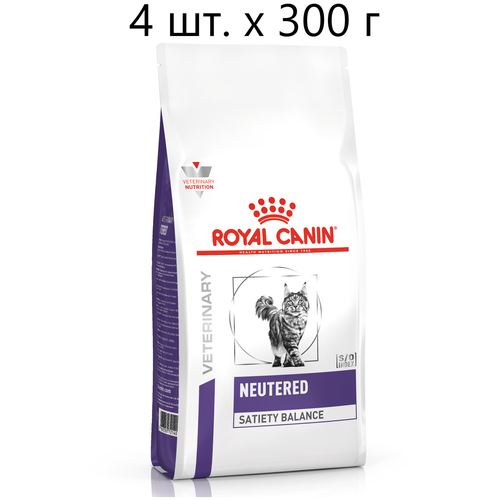 Сухой корм для стерилизованных кошек ROYAL CANIN NEUTERED SATIETY BALANCE, профилактика избыточного веса, 4 шт. х 300 г фото