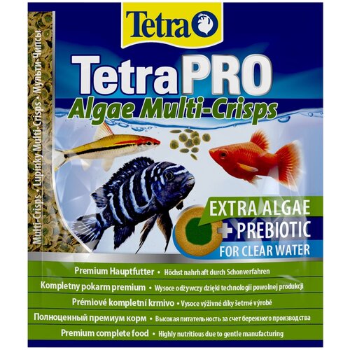 Tetra TetraPro Algae Multi-Crisps корм для всех видов рыб в чипсах, 12 г фото