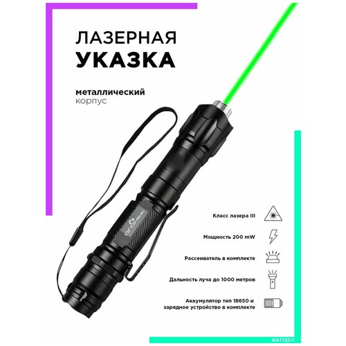 Лазерная указка- игрушка для кошек и собак OG-LDS22 зеленый фото