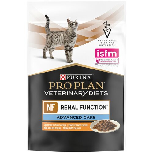 Влажный корм для кошек Purina Pro Plan Veterinary Diets NF Renal Function Advanced Care, поздняя стадия почечной недостаточности, курица, 85 г фото