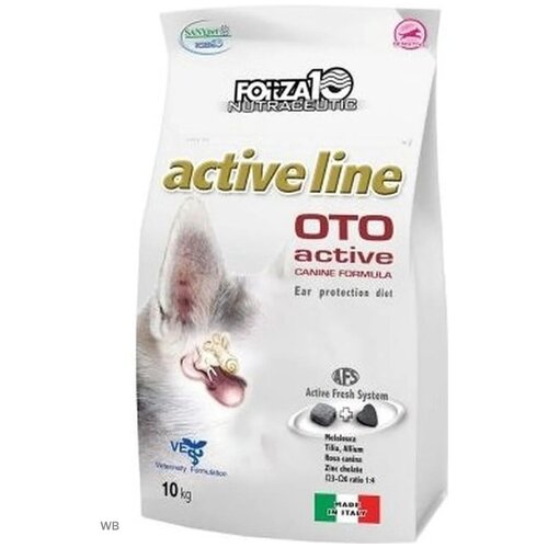 Сухой корм для собак Forza10 Oto Active, при заболеваниях слуха и ушей 1 уп. х 1 шт. х 10000 г фото