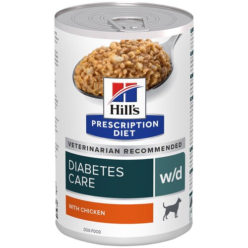 Корм Hill's Prescription Diet w/d Diabetes Care Chicken (консерв.) для собак, при сахарном диабете, с курицей, 370 г x 6 шт фото