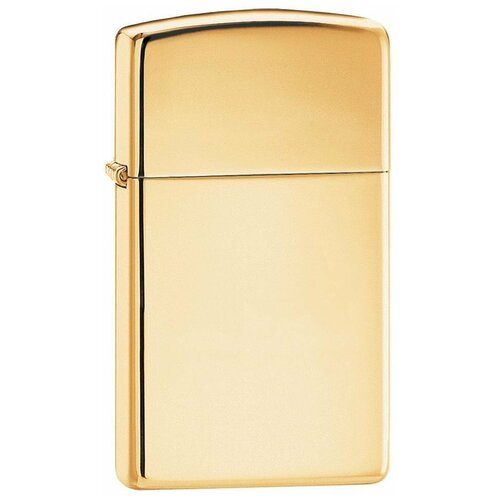 Оригинальная бензиновая зажигалка ZIPPO Slim® 1654B с покрытием High Polish Brass фото