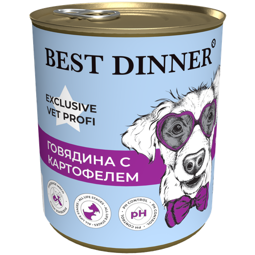 BEST DINNER EXCLUSIVE VET PROFI URINARY для взрослых собак и щенков при мочекаменной болезни с говядиной (340 гр) фото