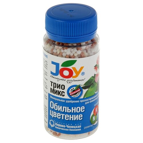 Удобрение минеральное JOY, трио микс, Обильное цветение, гранулы, 100 г фото