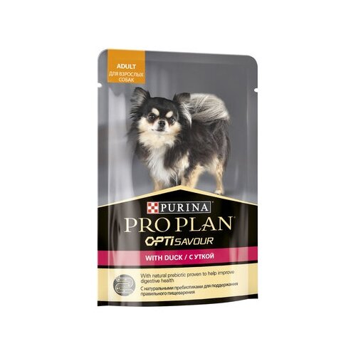 Влажный корм для собак Purina Pro Plan OptiSavour adult with duck, беззерновой, утка, 2 шт. х 85 г (для мелких и карликовых пород) фото