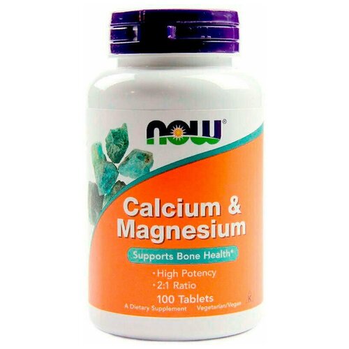 NOW Calcium and Magnesium 500/250 мг 100 таб / Нау Кальций Магний 500/250 мг 100 таб фото