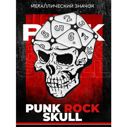 фото Металлический значок на рюкзак Punk Rock Skull D20 Cube, купить за 531 руб онлайн