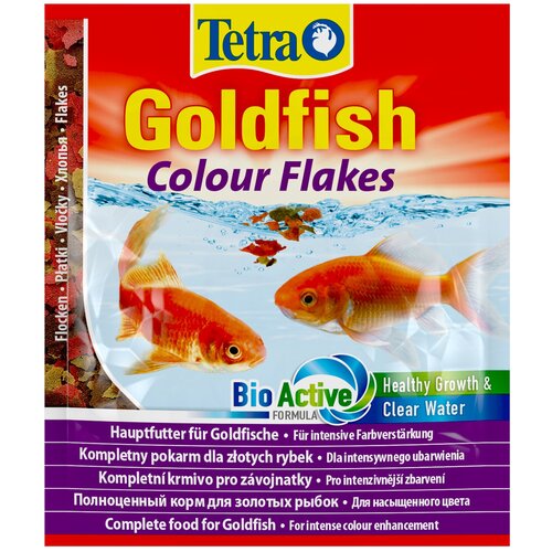 Корм для рыб Tetra Goldfish Colour Flakes 12г хлопья фото