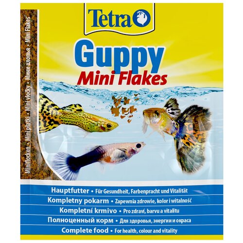 Корм для рыб Tetra Guppy Mini Flakes 12г пакет мини-хлопья фото