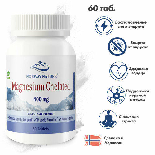 Norway Nature, Magnesium Chelated 400 mg 