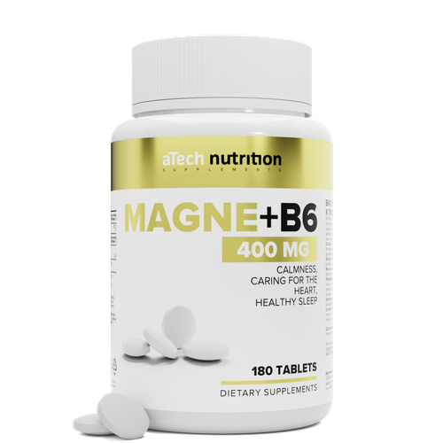 Магний +В6 / MAGNE+ В6 aTech nutrition 180 таблеток фото