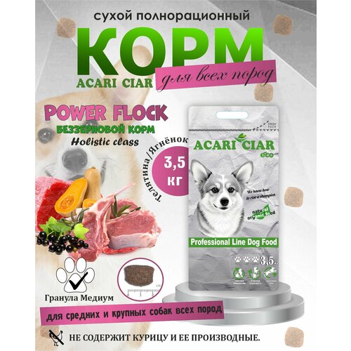 NEW Сухой корм для собак Acari Ciar Power Flock Beef/lamb 3,5 кг (средняя гранула ) Акари Киар фото