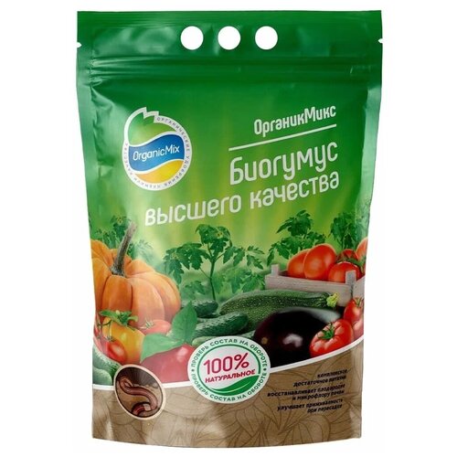 Удобрение Organic Mix Биогумус, 4 л, 2500 г, 1 уп. фото