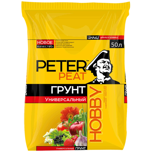 Грунт PETER PEAT линия Hobby универсальный, 50 л, 20 кг фото