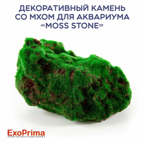 Декоративный камень со мхом для аквариума EXOPRIMA 