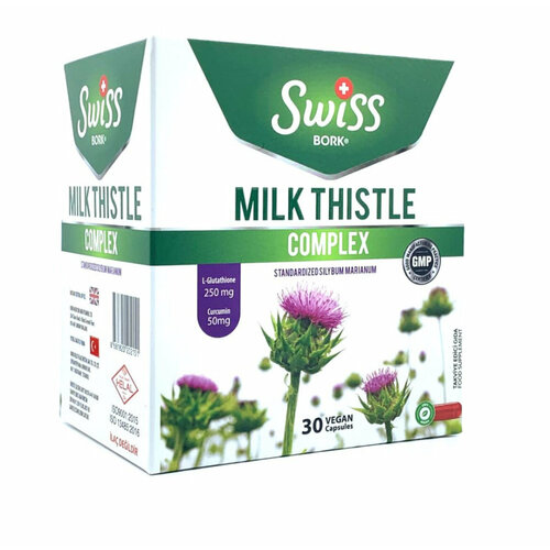 Milk Thistle Swiss Bork / растительные компоненты для здоровья печени, 30 капсул фото