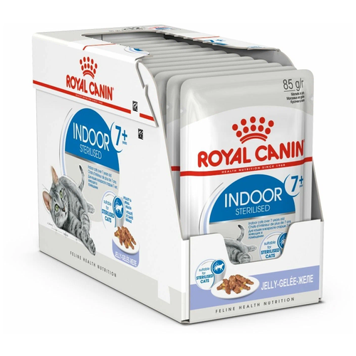 Влажный корм для стерилизованных пожилых кошек Royal Canin для живущих в помещении 12 шт. х 85 г (кусочки в соусе) фото