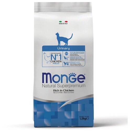 MONGE SUPERPREMIUM CAT URINARY профилактика мочекаменной болезни 1,5 кг фото