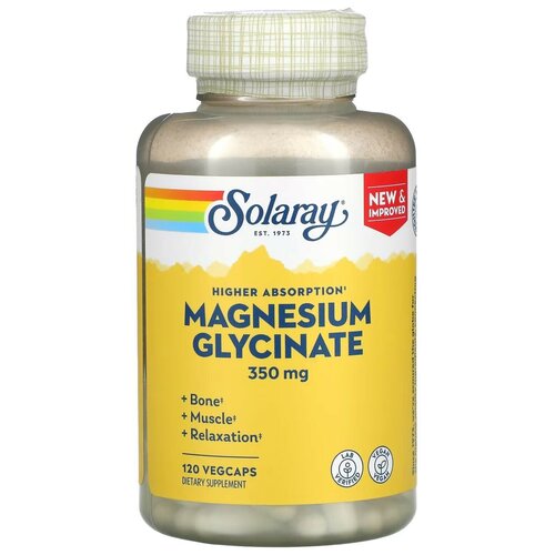 Solaray Magnesium Glycinate (Глицинат магния с высокой усвояемостью) 350 мг 120 капсул фото