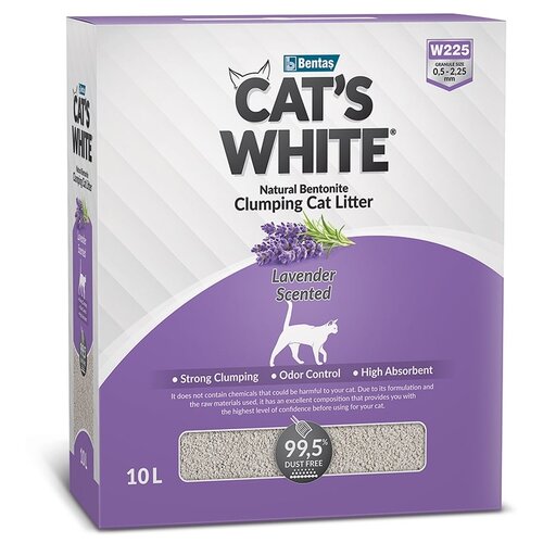 Комкующийся наполнитель Cat's White BOX Premium Lavende, 10л фото