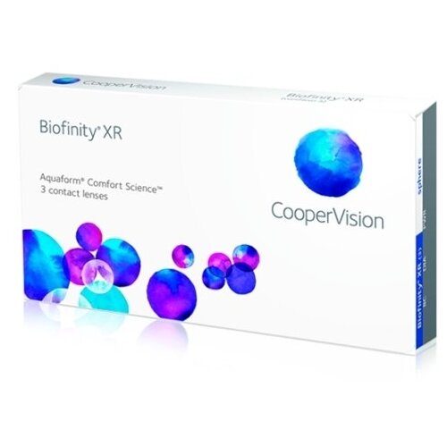 Контактные линзы CooperVision Biofinity XR, 3 шт., R 8,6, D -12,5, прозрачный, 1 уп. фото