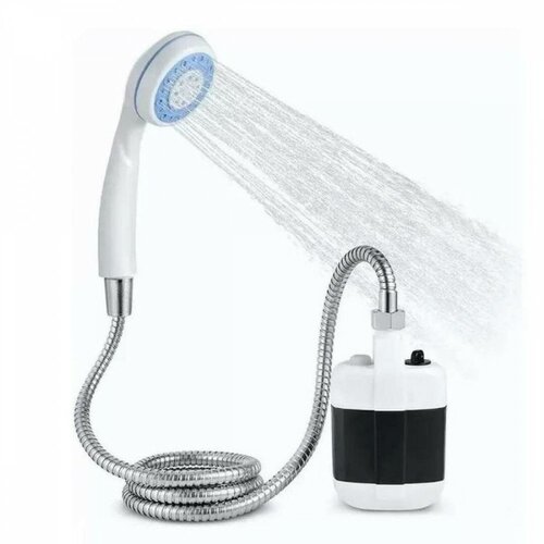 Душ переносной URM Походный переносной душ Portable Outdoor Shower с акуммулятором и USB зарядкой, white фото