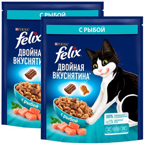 FELIX двойная вкуснятина для взрослых кошек с рыбой (0,2 + 0,2 кг) фото