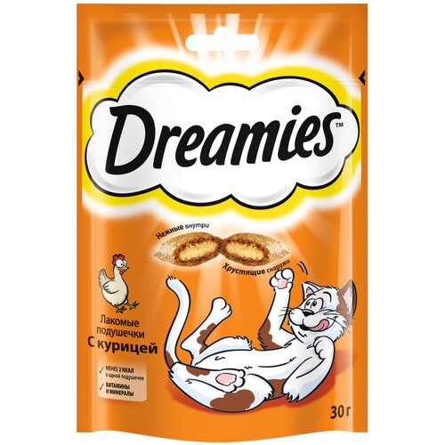 Лакомство для кошек  Dreamies Лакомство для кошек Dreamies подушечки, 30 г птица фото