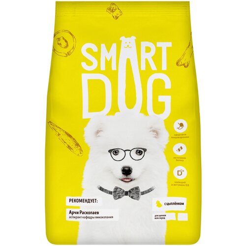 Сухой корм для щенков Smart Dog с цыпленком 1 уп. х 1 шт. х 18000 г фото