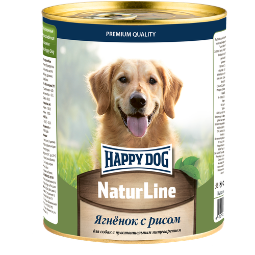 корм для собак Happy Dog NaturLine, ягненок, с рисом 1 уп. х 1 шт. х 970 г фото