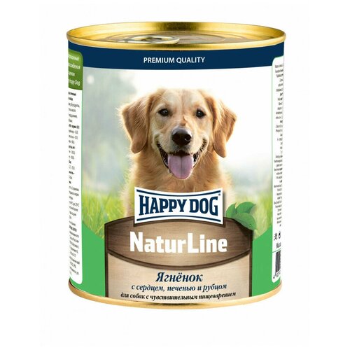 Консервы для собак Happy Dog Хэппи Дог Natur Line Ягненок с сердцем, печенью и рубцом (нфкз) - 0,97 кг Х 6 шт фото