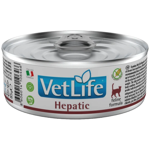 Влажный Корм для кошек Farmina Vet Life Hepatic при заболевании печени 12 уп. х 12 шт. х 85 г (суфле) фото