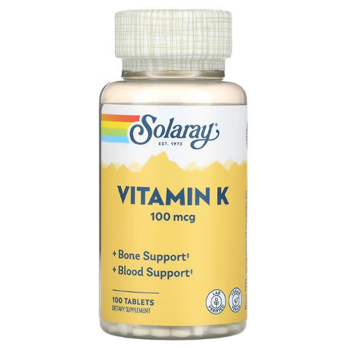 Solaray Vitamin K (Витамин К) 100 мкг 100 таблеток фото