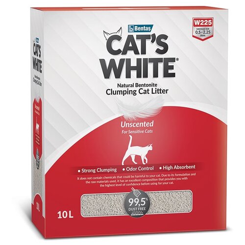 Комкующийся наполнитель Cat's White BOX Premium Natural, 10л, 1 шт. фото