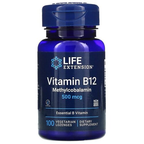 LIFE Extension Vitamin B12 Methylcobalamin 500 mcg, 100 капс. фото