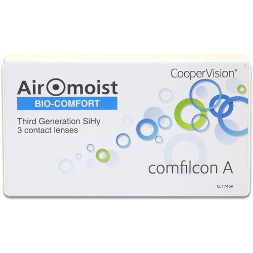 Контактные линзы CooperVision Airomoist Bio-Comfort, 3 шт., R 8,6, D -9 фото