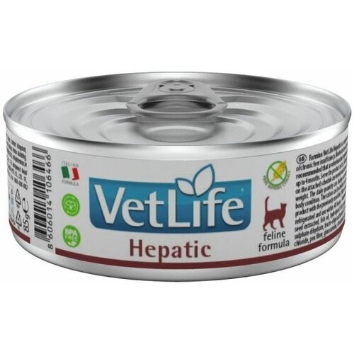 Корм влажный Farmina Vet Life Cat Hepatic, для кошек, при заболевании печени, с курицей 510г ( 85г x 6 шт. ) фото