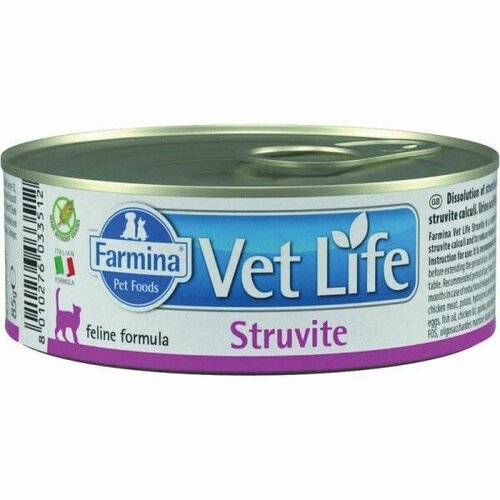 Корм влажный Farmina Vet Life Cat Struvite, для взрослых кошек, при МКБ струвитного типа, с курицей, 510г ( 85г x 6 шт. ) фото